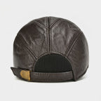 The Panelled Leather Cap