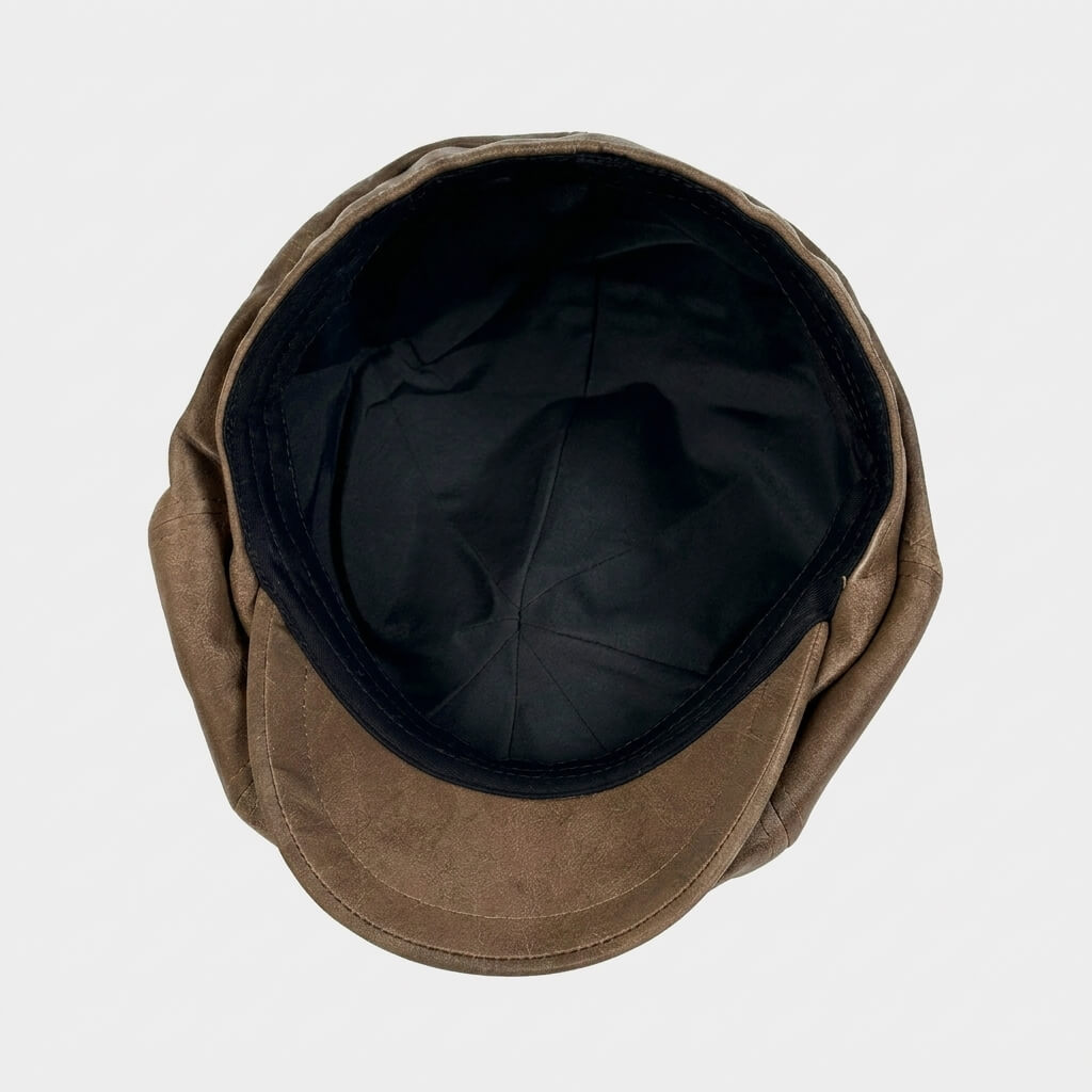 The Vintage Leather Newsboy Cap