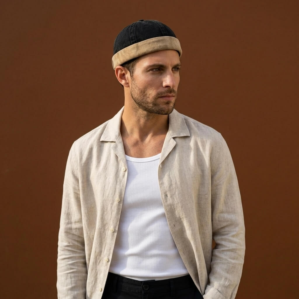 The Two-Tone Washed Docker Cap