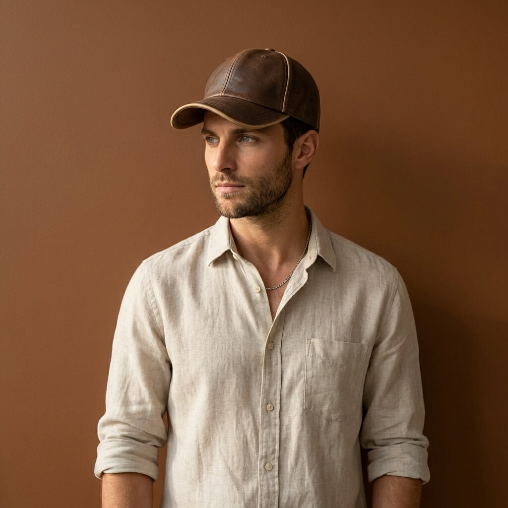 The Retro Leather Cap