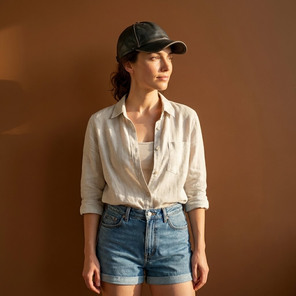 The Retro Leather Cap