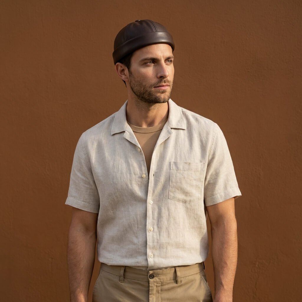 The Leather Docker Cap
