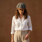 The Linen Newsboy Cap