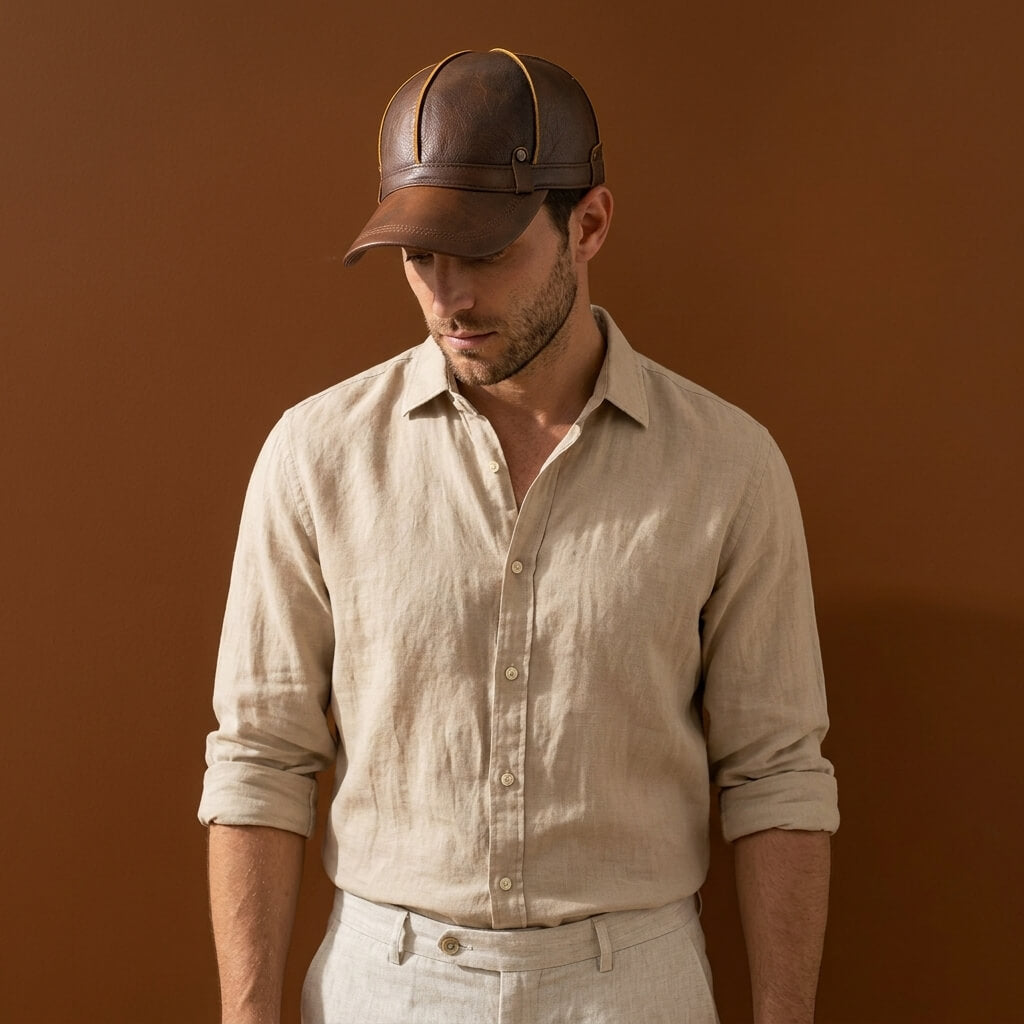 The Aviator Leather Cap