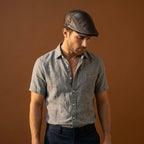 The Lace-Up Leather Flat Cap