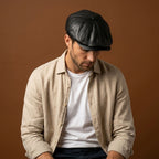 The Vintage Leather Newsboy Cap