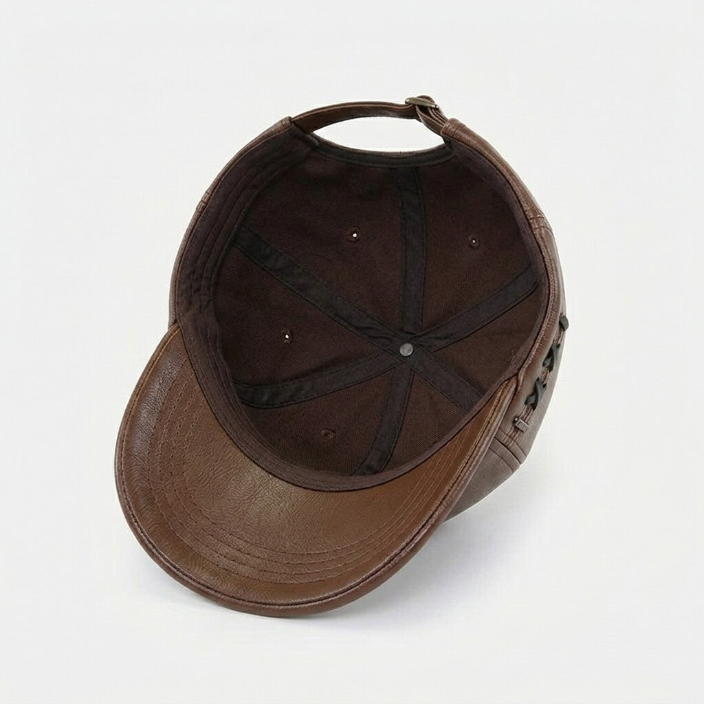 The Cross-Stitch Leather Cap