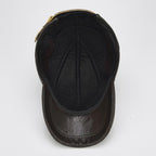 The Panelled Leather Cap