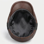 The Lace-Up Leather Flat Cap