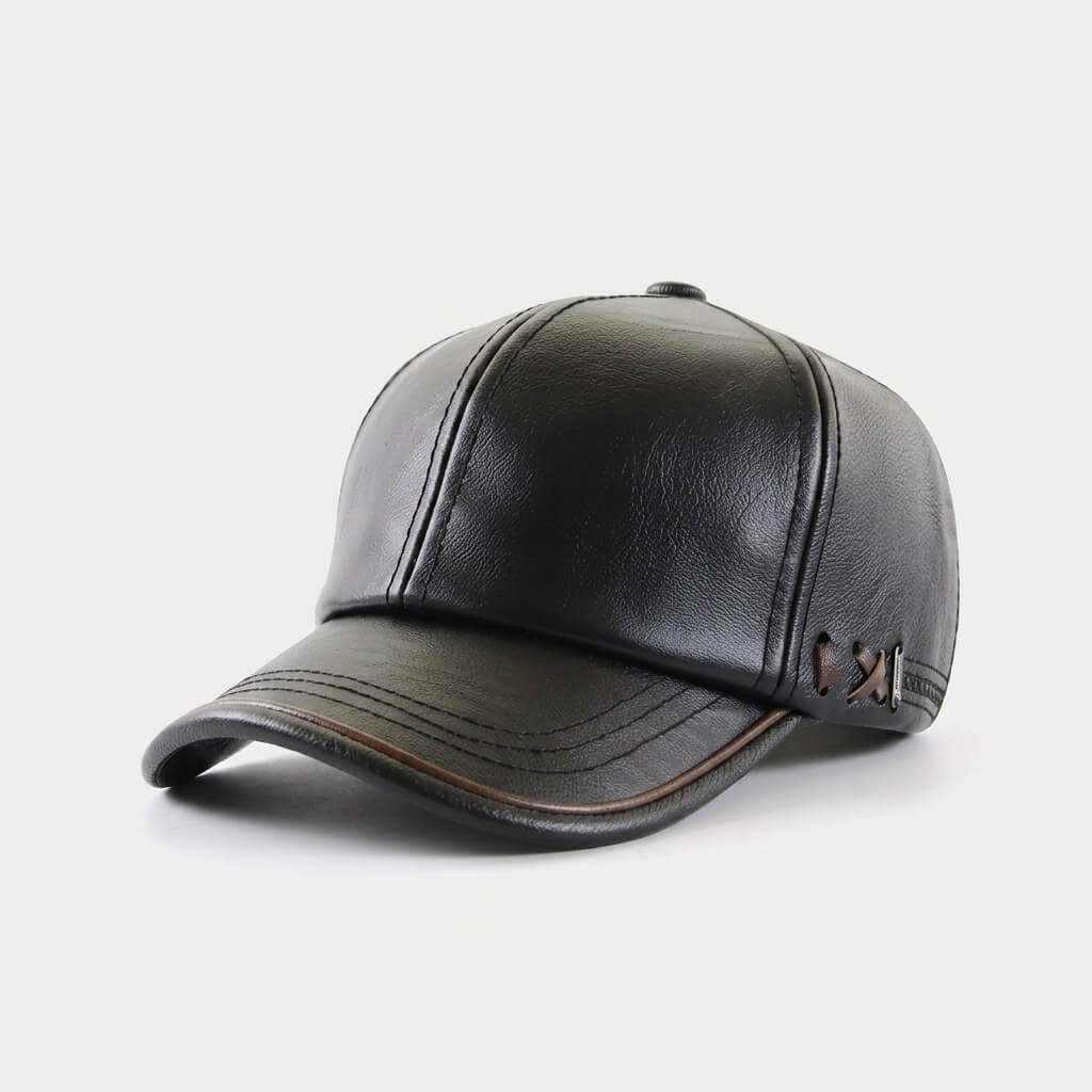 The Cross-Stitch Leather Cap