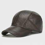 The Panelled Leather Cap