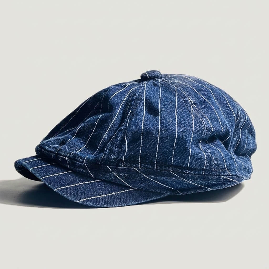 The Pinstripe Newsboy Cap