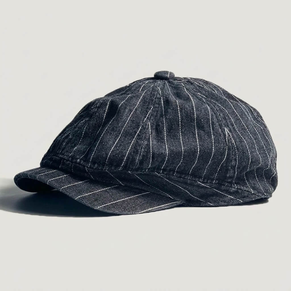 The Pinstripe Newsboy Cap