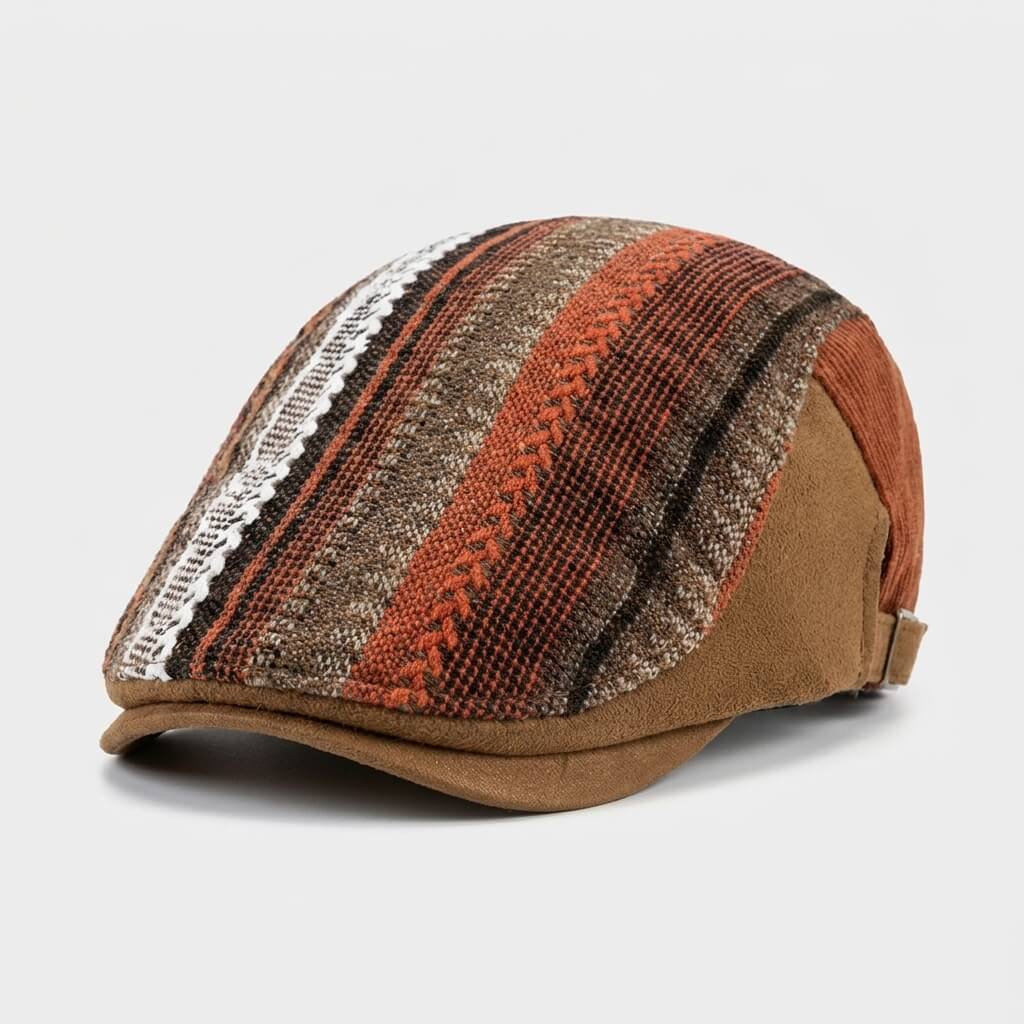 The Wool Patchwork Flat Cap
