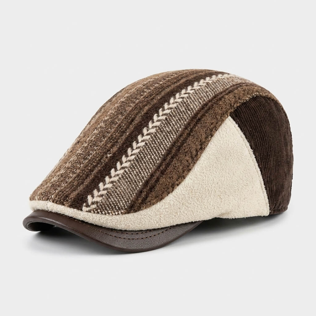 The Wool Patchwork Flat Cap