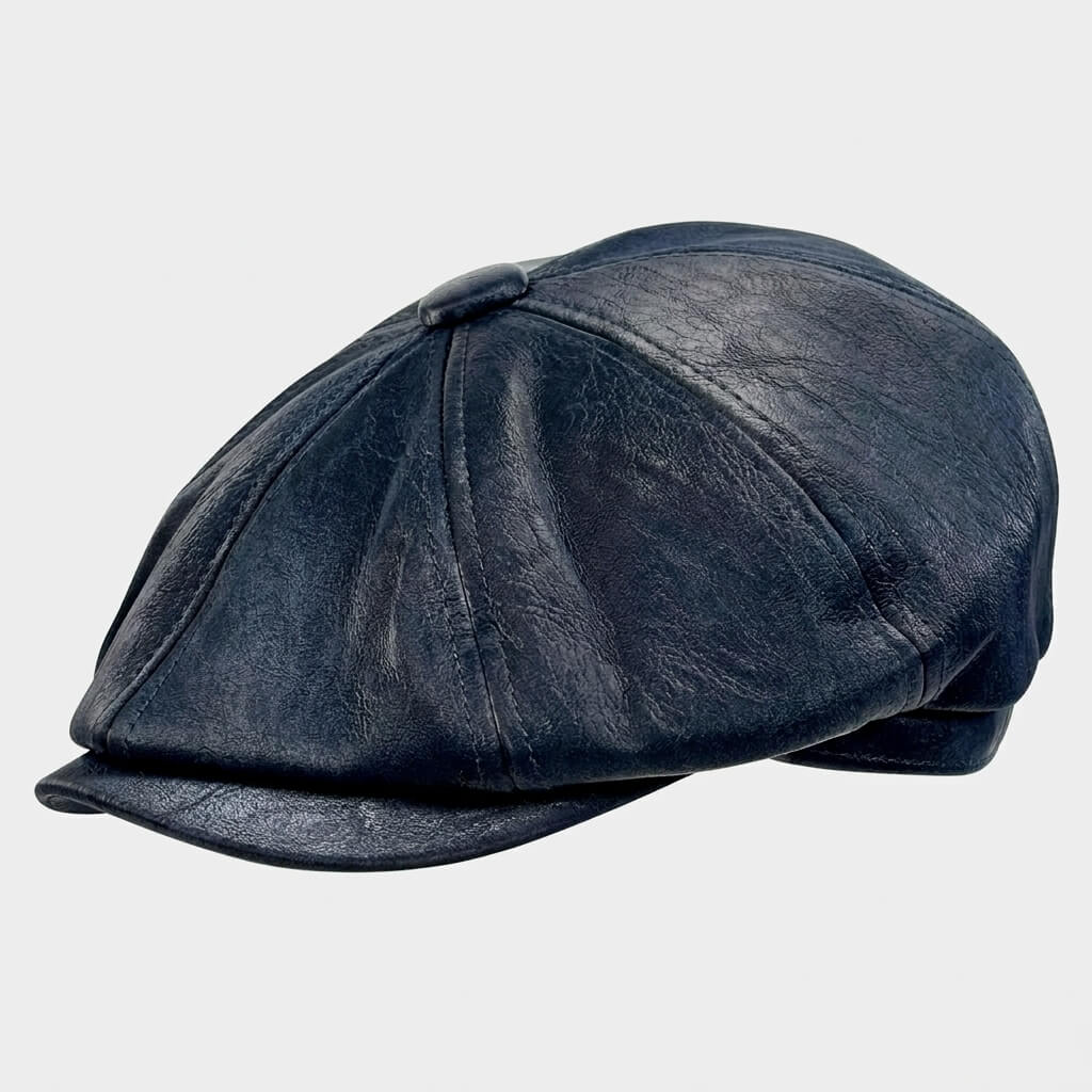 The Vintage Leather Newsboy Cap